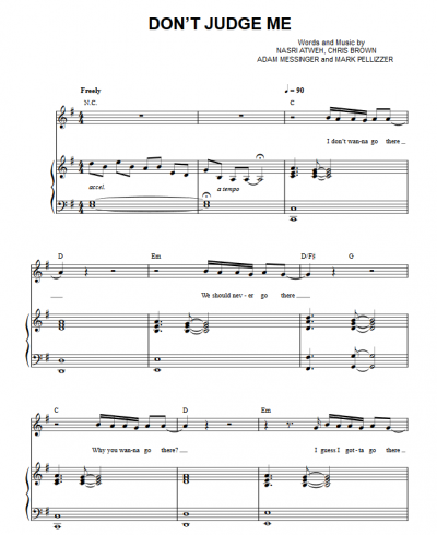 Chris Brown - Don't Judge Me Sheet Music for Piano | Free PDF Download ...