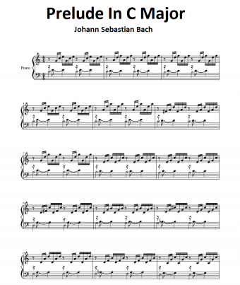 Bach - Prelude In C Major Sheet Music for Piano | Free PDF Download ...